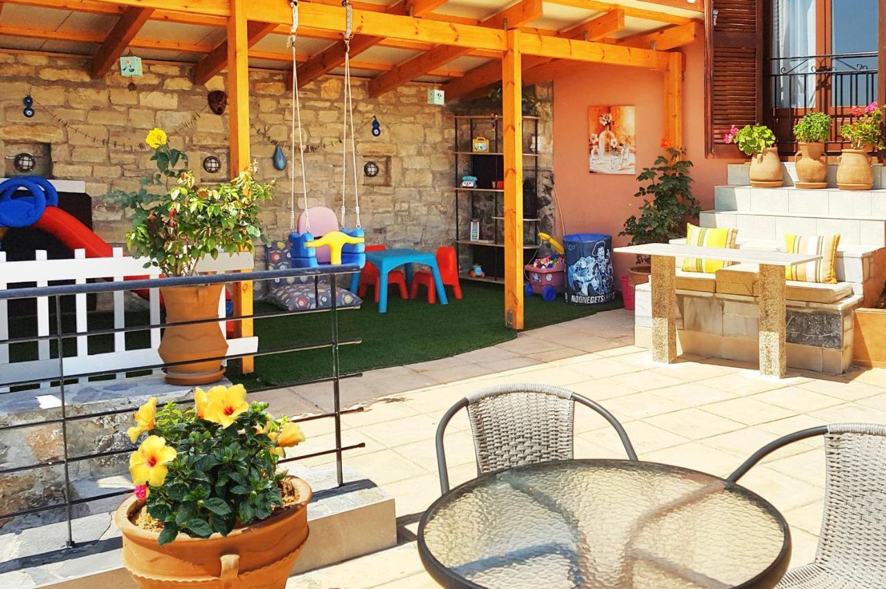 Villa Sunset With Stunning Sea View, Kids Area And Hammocks On Roof Terrace Agia Triada Exterior photo