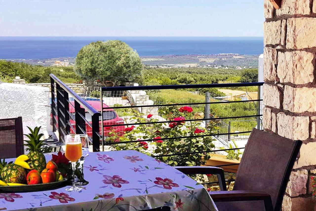 Villa Sunset With Stunning Sea View, Kids Area And Hammocks On Roof Terrace Agia Triada Exterior photo