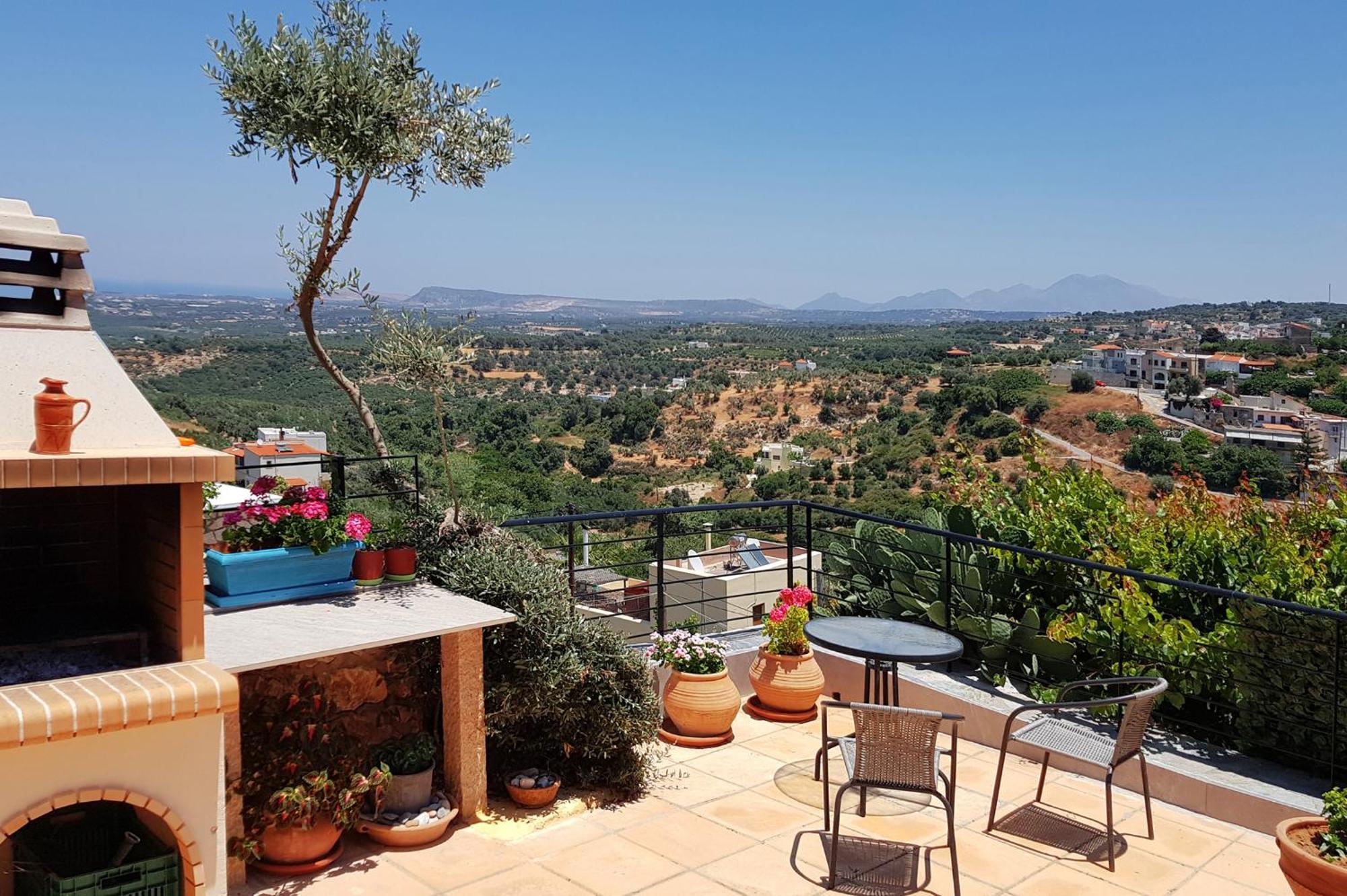 Villa Sunset With Stunning Sea View, Kids Area And Hammocks On Roof Terrace Agia Triada Exterior photo