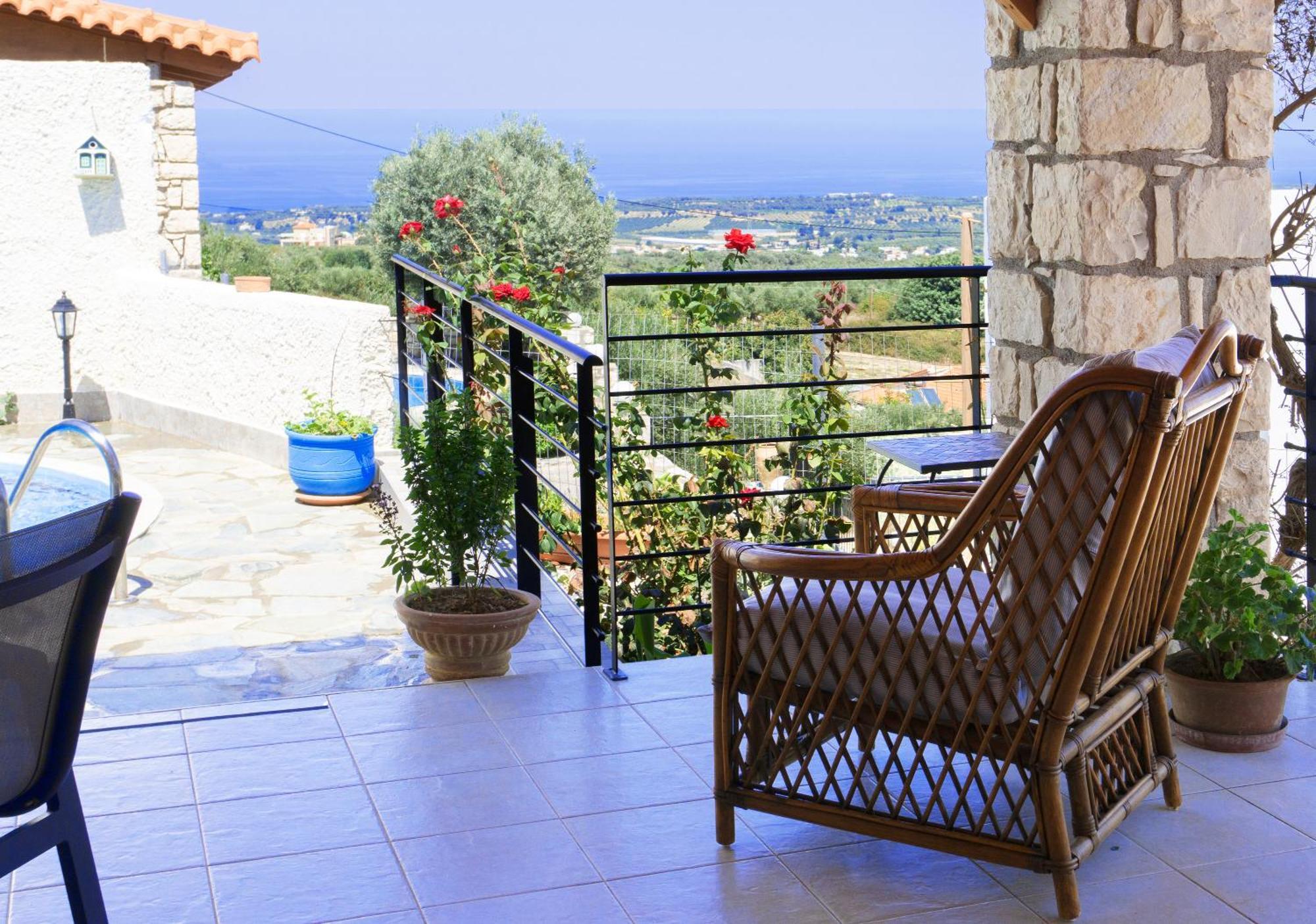 Villa Sunset With Stunning Sea View, Kids Area And Hammocks On Roof Terrace Agia Triada Exterior photo